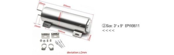 Huohotinsäiliö 3x9"
