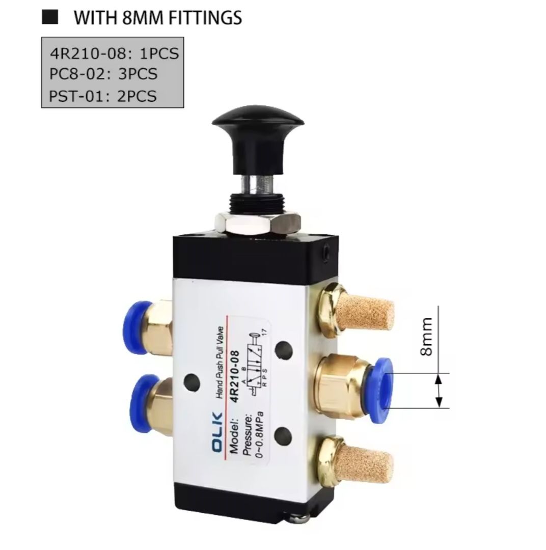 push pull 2 tie venttiili 8mm