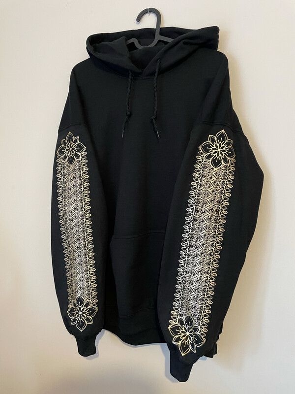 Black And Gold Pattern Hoodie