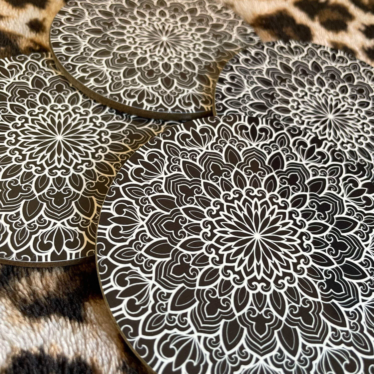 Pack Of 4 Mandala Coasters