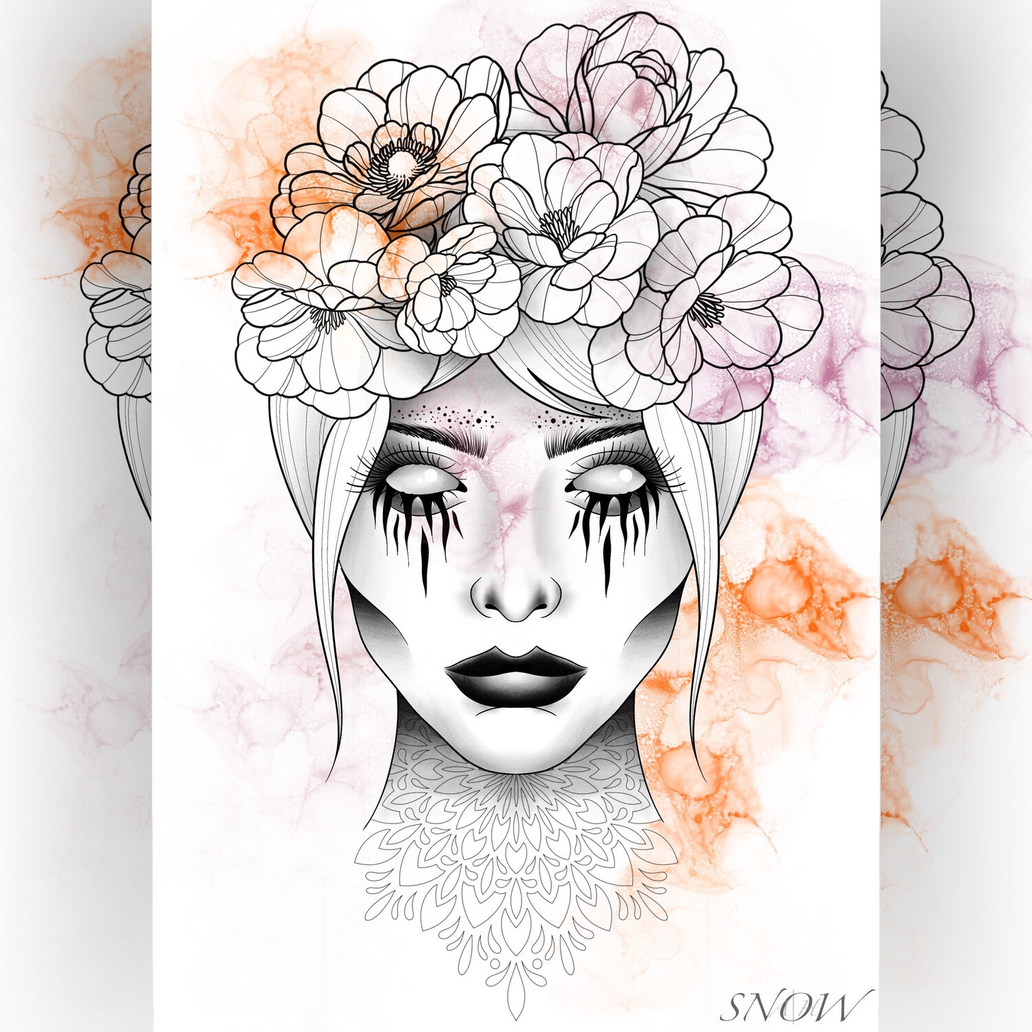 Floral Lady Print