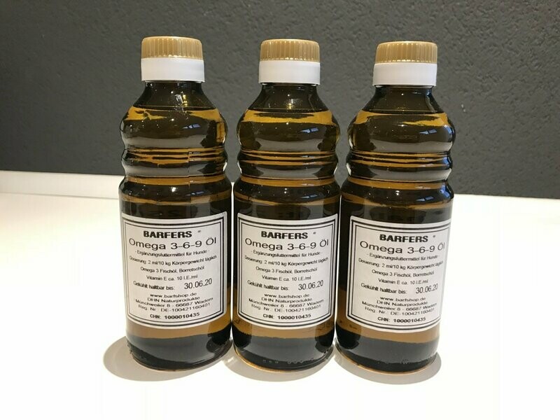 Barfers Omega 3-6-9 Öl / 3er Pack - Vorteilspreis