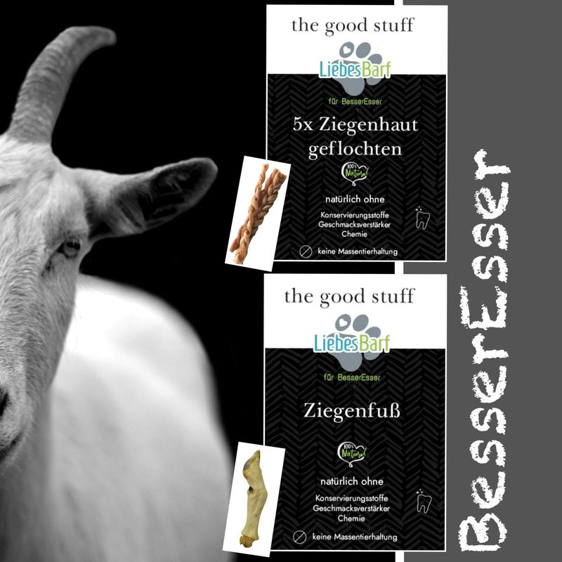 5x Ziegenhaut geflochten
