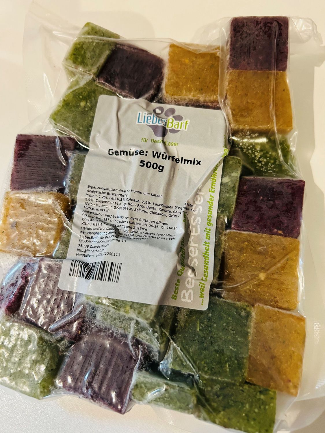Bunter Gemüse Mix - 500g in Würfel
