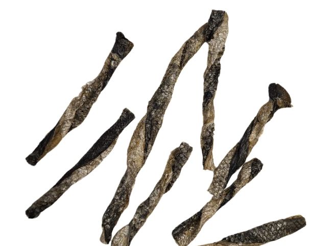 Lachshautstangen gedreht Lachshautstangen gedreht