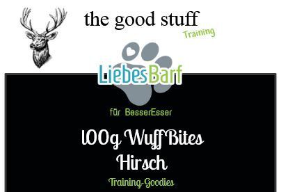 Wuff Bites Hirsch - Trainings Leckerlies 100g Wuff Bites Hirsch - Trainings Leckerlies 100g