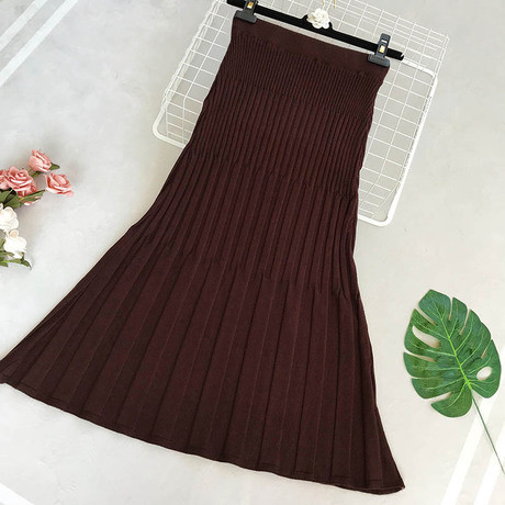 Woolen autumn and winter skirt