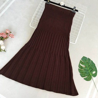 Woolen autumn and winter skirt