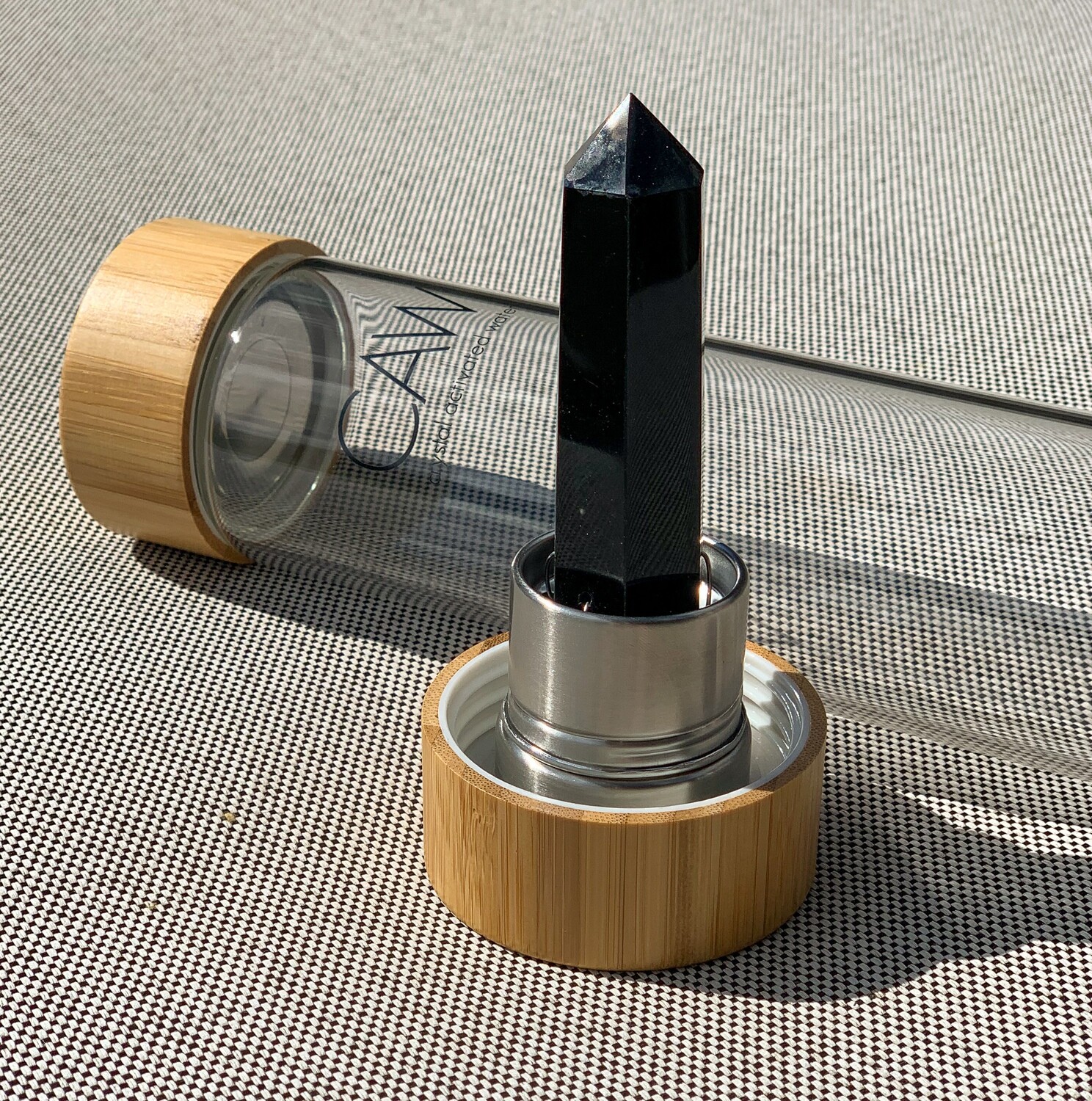 Crystal Activated Water Bottle - Black Obsidian