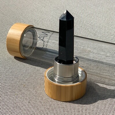 Crystal Activated Water Bottle - Black Obsidian