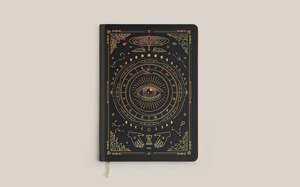 Magic of I. Vegan Leather Journal - UNLINED, Colour: Black