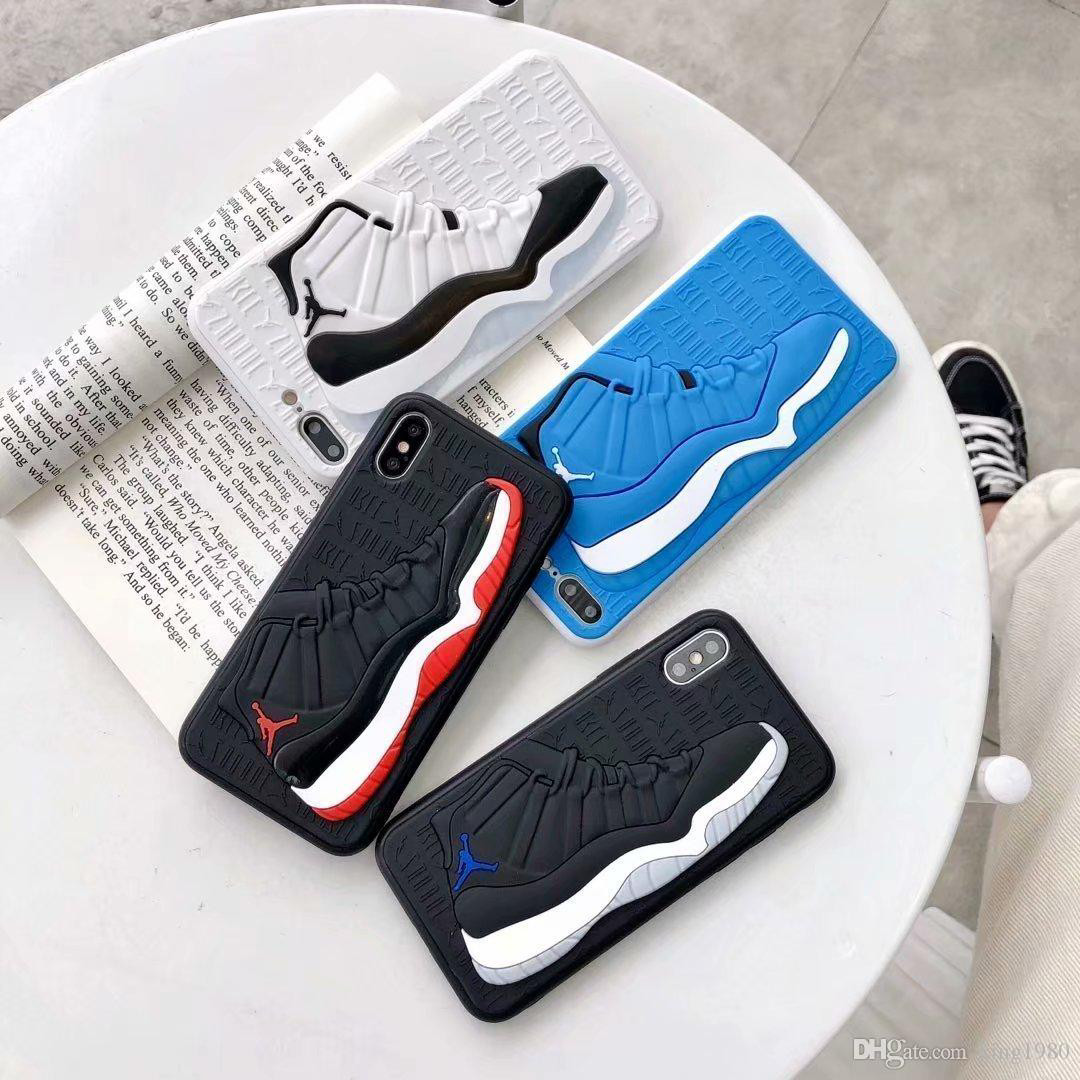 Matte Silicone 3D Basketball Shoes Pattern Phone Cover Sports Rubber Frosted Back Case for iPhone 6/6s/7/8 Plus