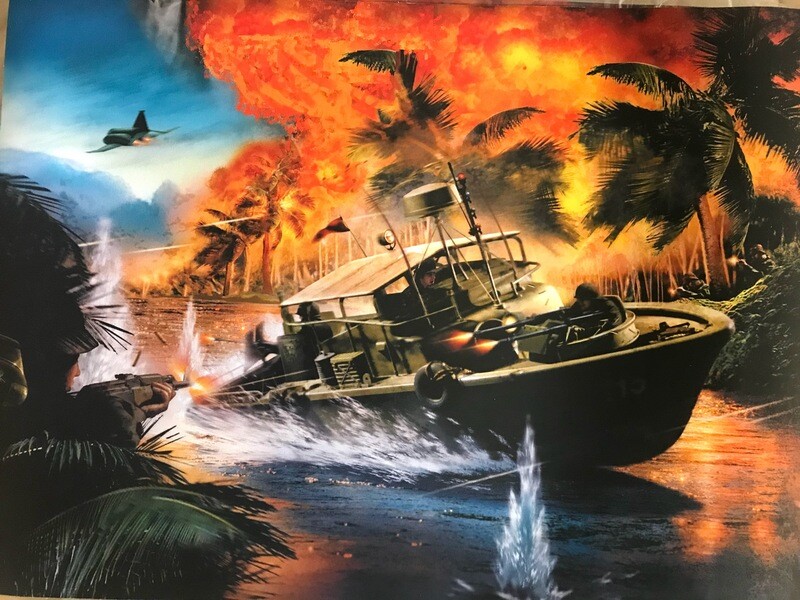 Battlefield print on canvas