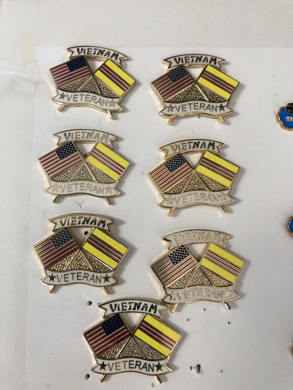 Vietnam Veteran Dual Flag pin