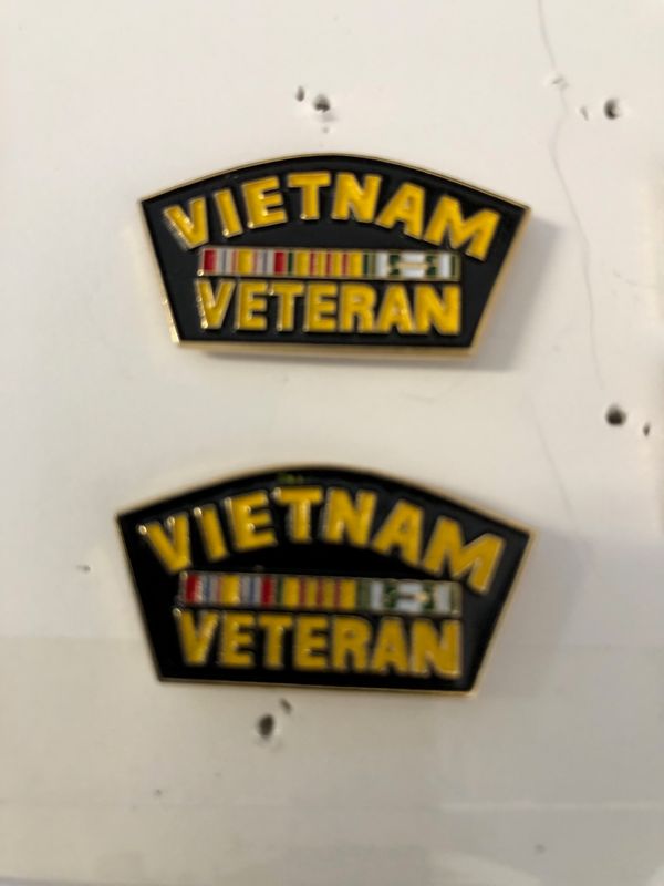 Vietnam Veteran Pin with ribbon bar