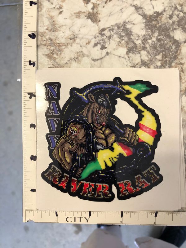 NAVY RIVER RAT DECAL