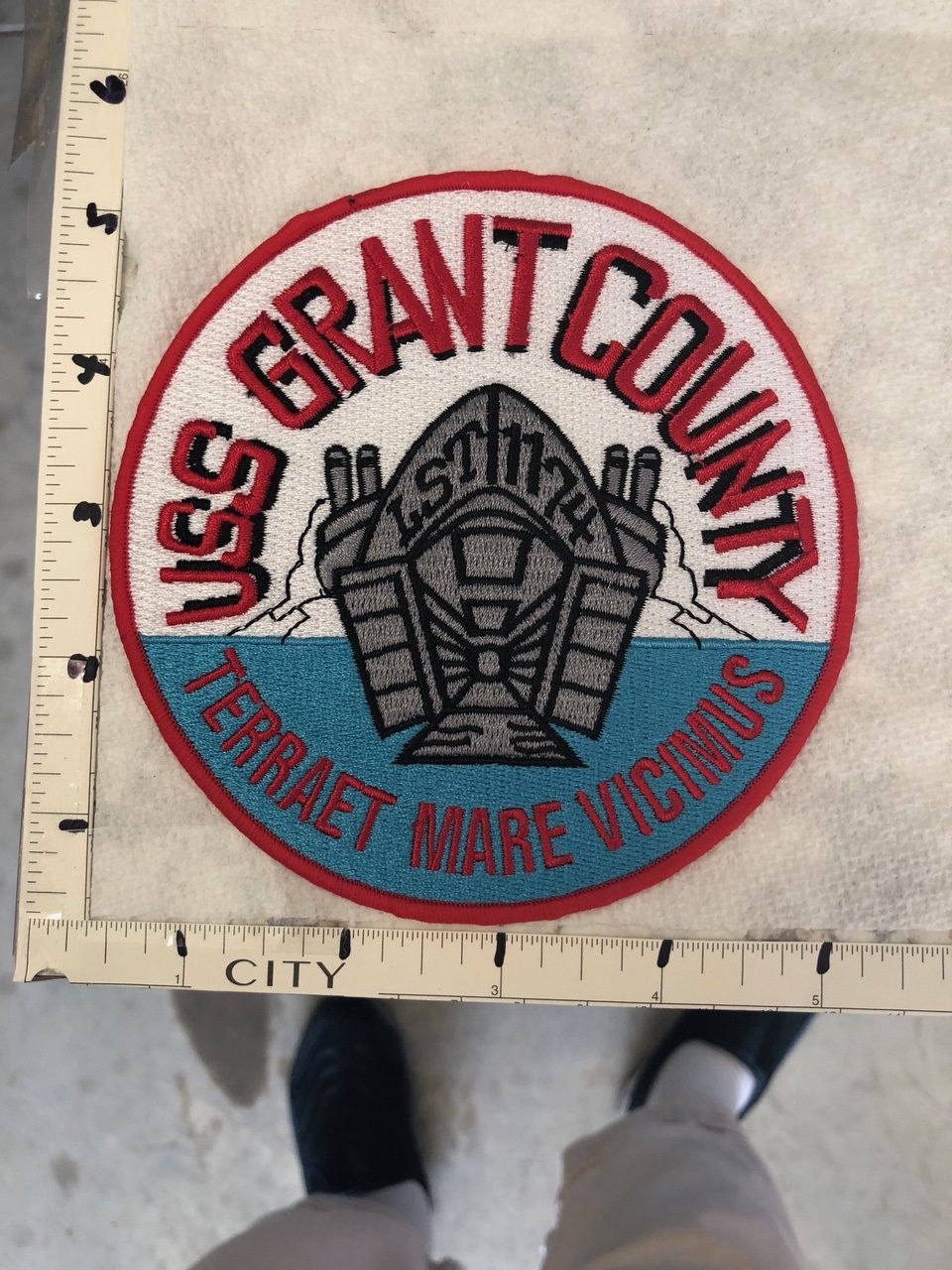 USS Grant County LST 1174 patch