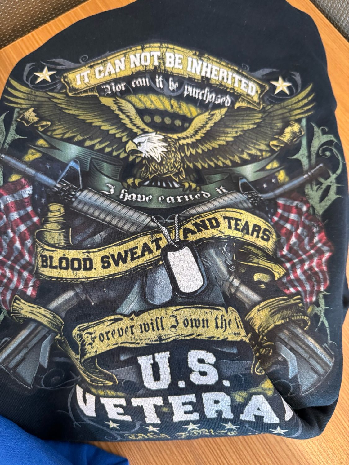 US VETERAN - It Cannot Be Inherited Size M Black