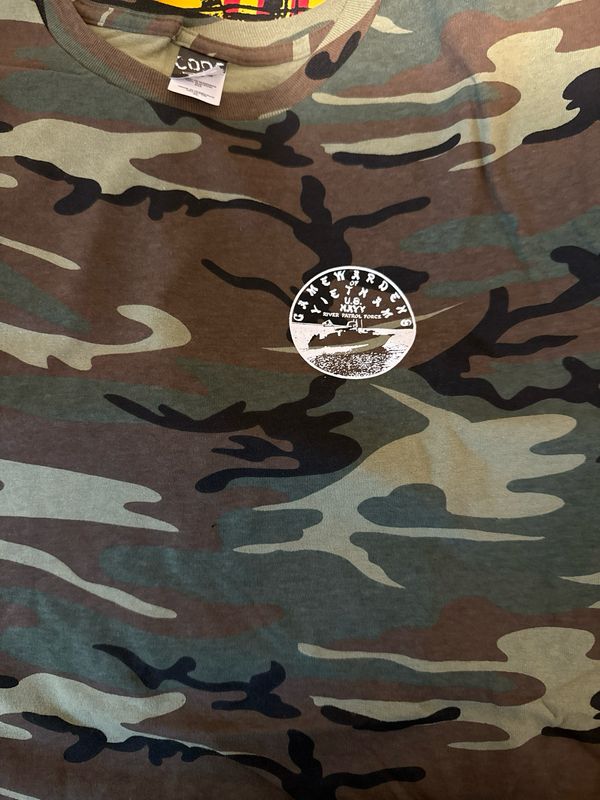 Gamewardens Of Vietnam River Patrol Force - Left Side Logo - Camo Color - Size XL