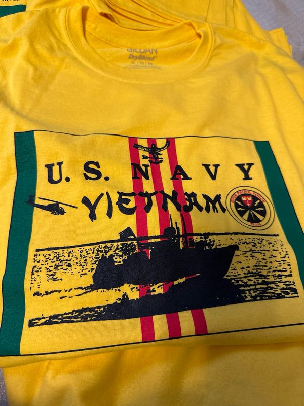 U.S. Navy Vietnam River Patrol Force TF116 - Size XL - Color Yellow