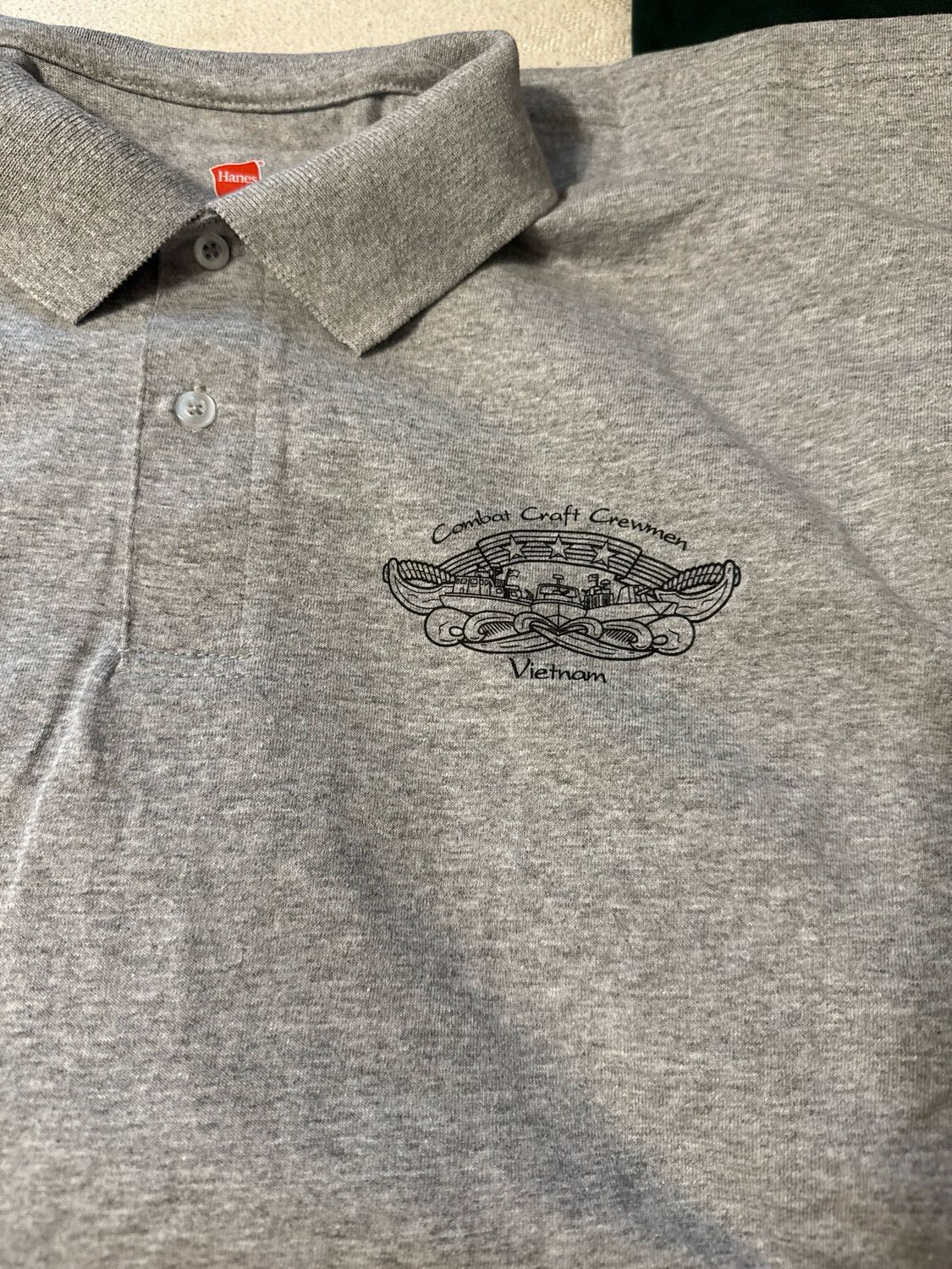 Combat Craft Crewman Collared Grey Shirt - Size Large