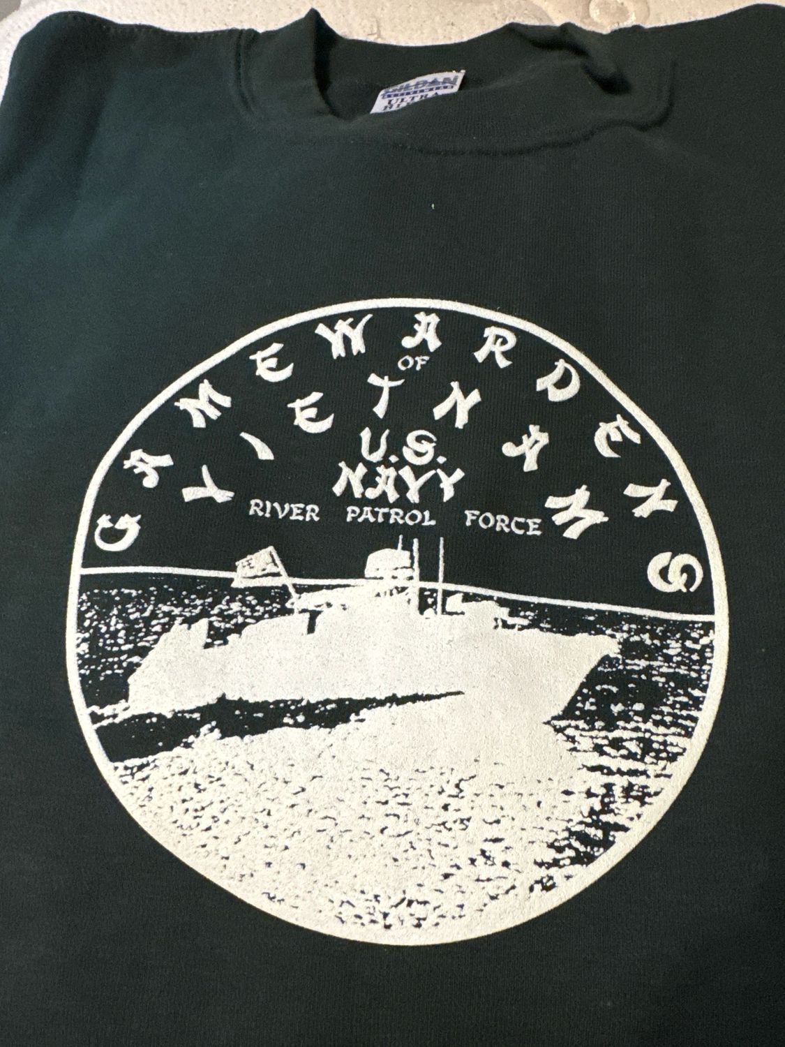 Gamewardens Of Vietnam Sweatshirt, Size Medium, Color Green