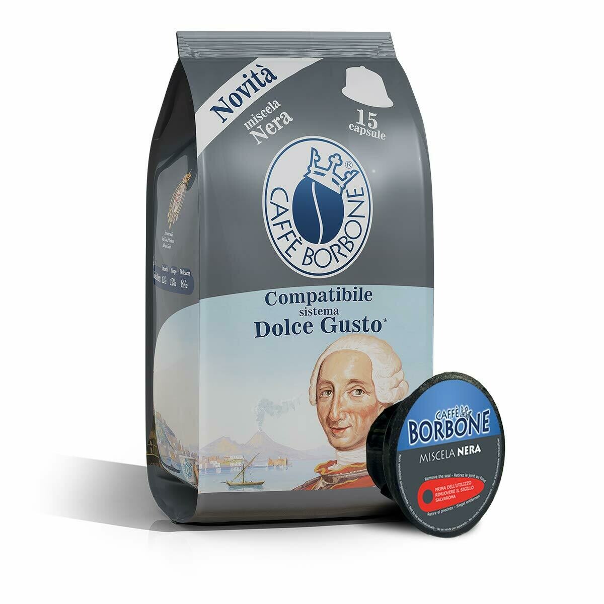 15 Capsule Caffè Borbone Miscela Nera Dolce Gusto