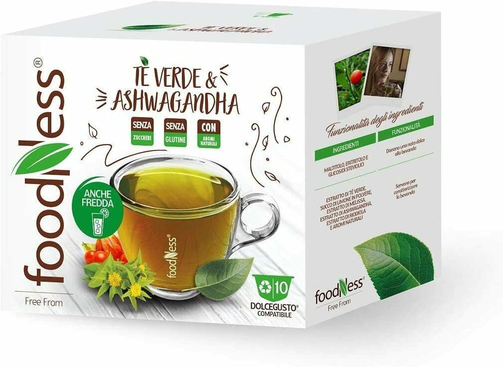 Foodness Te Verde Ashwagandha Compatibili Dolce Gusto