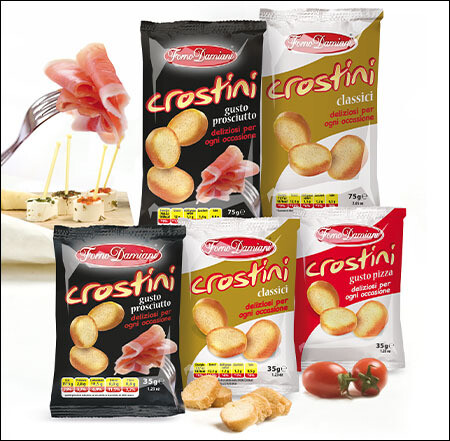 Crostino Forno Damiani gusti assortiti - Busta 35 GR Crostino Forno Damiani gusti assortiti - Busta 35 GR