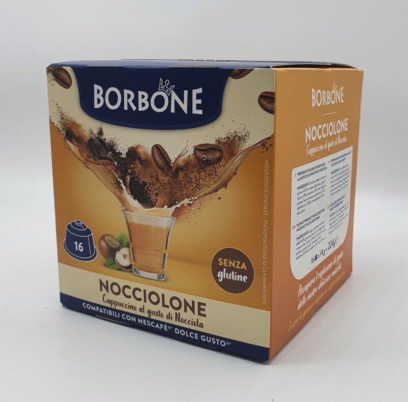 16 Capsule Caffè Borbone Nocciolone Dolce Gusto