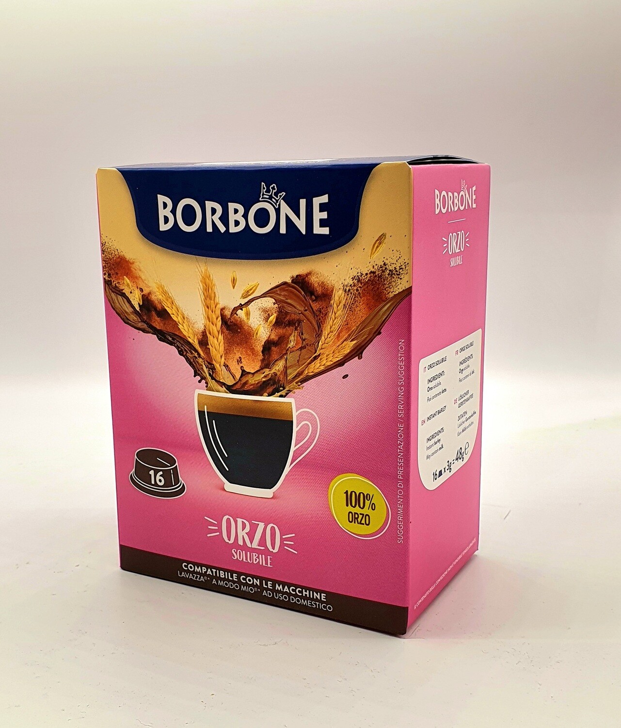 16 Capsule Caffe' Borbone Espresso D'Orzo compatibili A Modo Mio