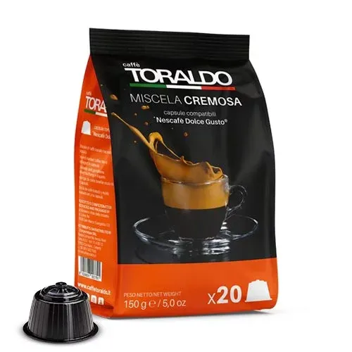 20 Capsule Caffè Toraldo Miscela Cremosa Dolce Gusto