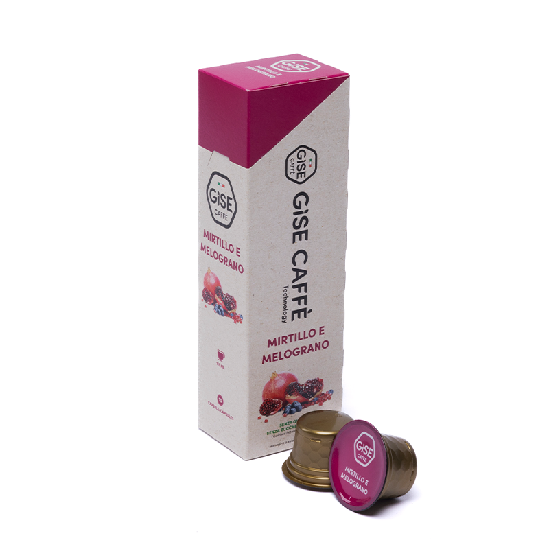 10 Capsule Bevande Gise Caffè 8g x cps 10 Capsule Bevande Gise Caffè 8g x cps, Bevande: Mirtillo e Melograno