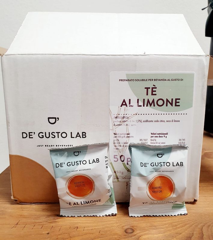 BOX 44 Capsule De' Gusto lab The al limone compatibili espresso point  - Stock