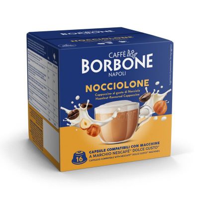 16 Capsule Caffè Borbone Nocciolone Dolce Gusto - fuori tutto