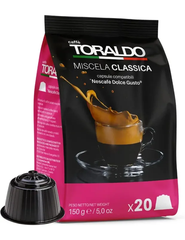 20 Capsule Caffè Toraldo Miscela Classica Dolce Gusto