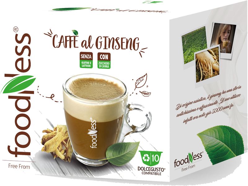 FoodNess Ginseng Compatibile Dolce Gusto - con zucchero di Canna