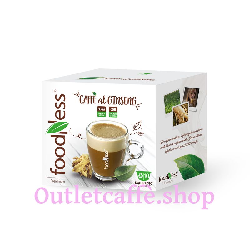 40 capsule FoodNess Ginseng Compatibile Dolce Gusto 40 capsule FoodNess Ginseng Compatibile Dolce Gusto