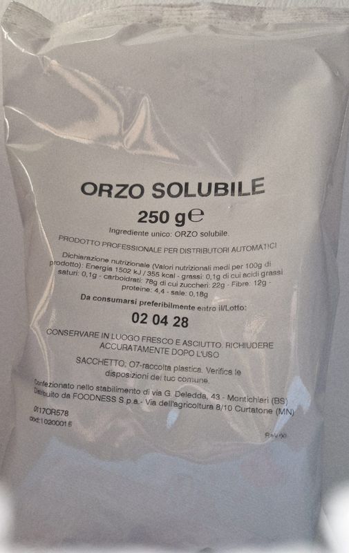 Foodness Orzo Biologico In Polvere 250 GR