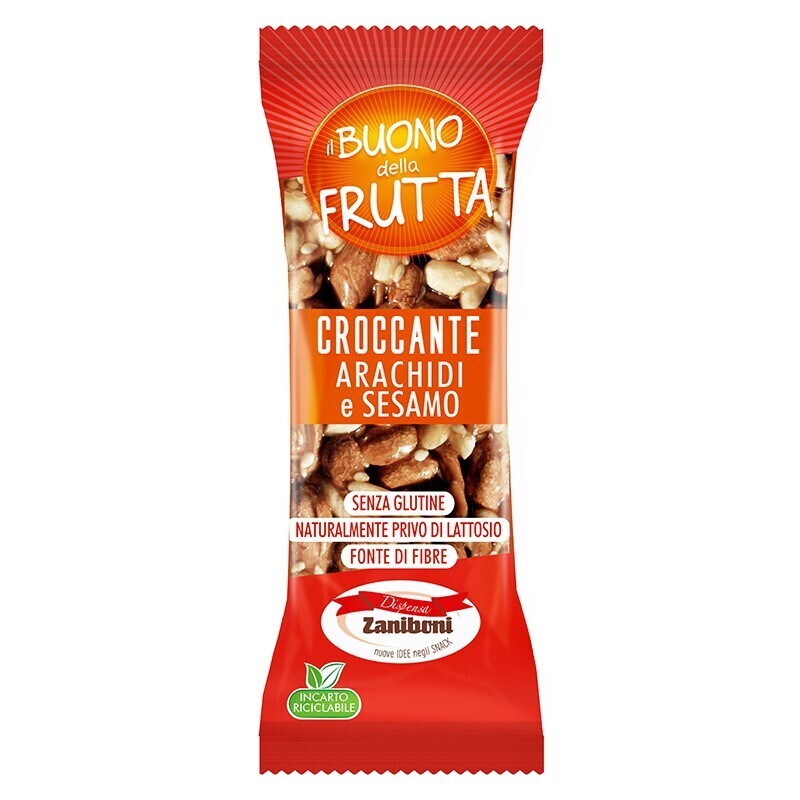 Snack Zaniboni Croccante Arachidi e Sesamo 30g x 24pz conf. intera