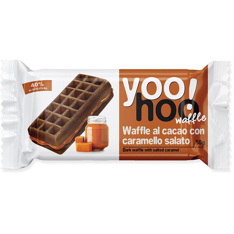 Snack Yoo Hoo! Waffle Cacao e Caramello 50g Snack Yoo Hoo! Waffle Cacao e Caramello 50g