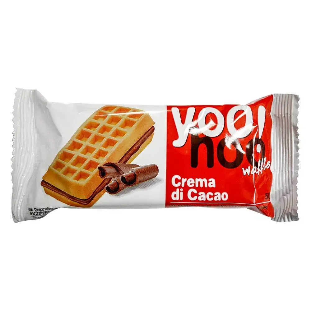 Snack Yoo Hoo! Waffle Crema di Cacao 50g Snack Yoo Hoo! Waffle Crema di Cacao 50g