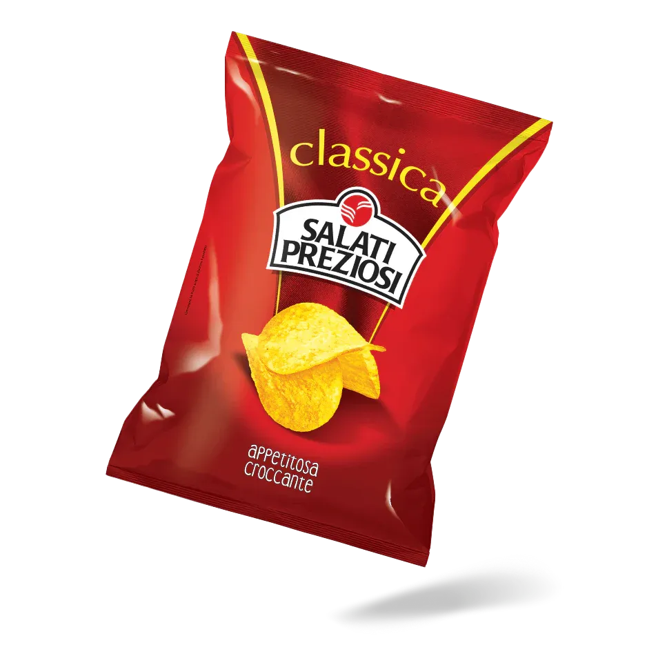Snack Salati preziosi Patatina Classica 25 gr x 40 pz - conf. intera Snack Salati preziosi Patatina Classica 25 gr x 40 pz - conf. intera