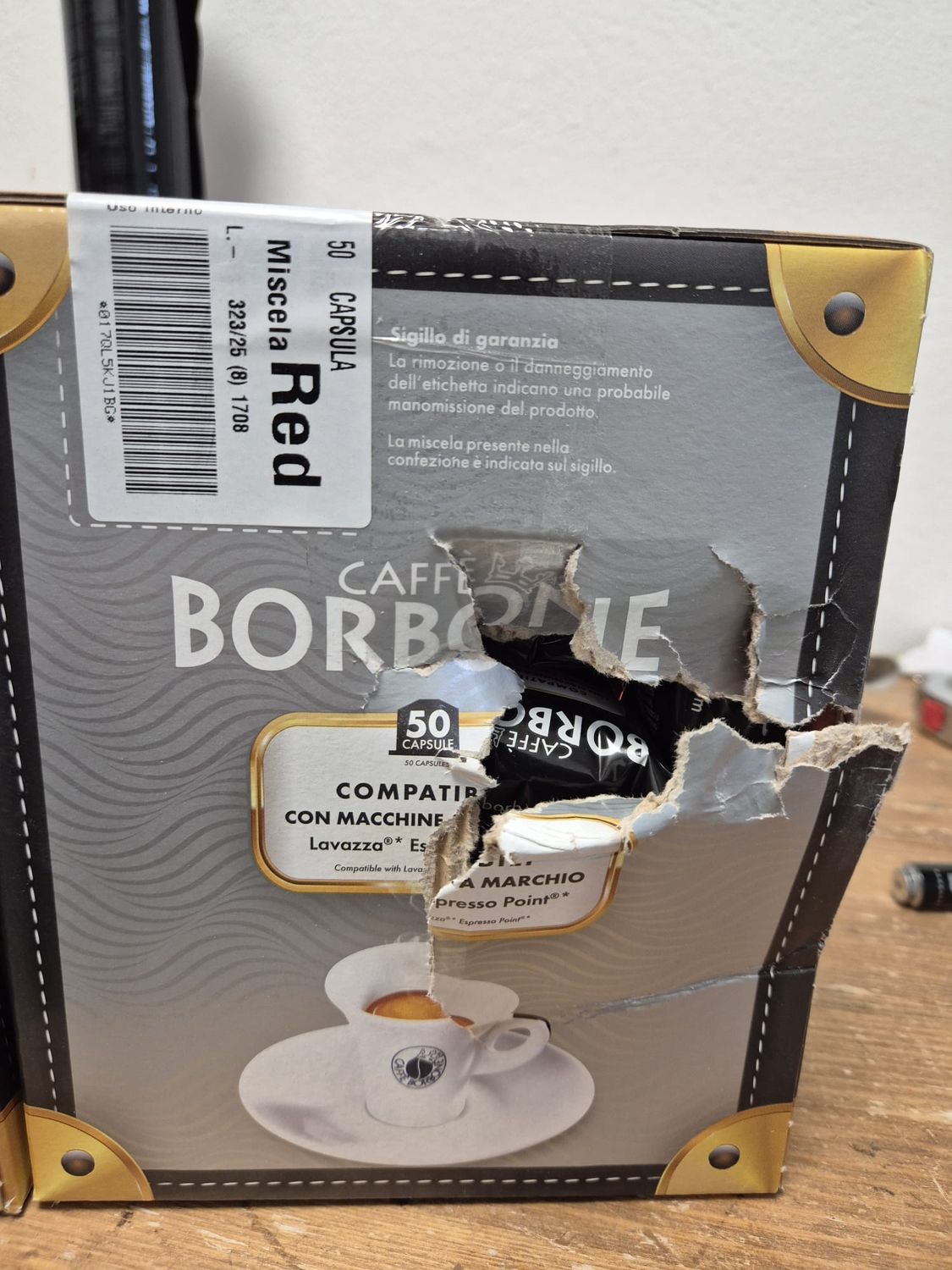 BOX 50 Capsule Caffè Borbone miscela Red Espresso point/fap   - DEFECT