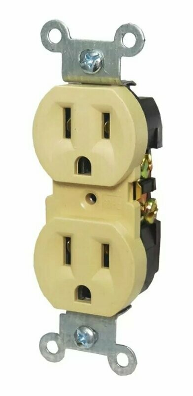 Contacto duplex 127v 15a color marfil (pack C/20pz). Contacto duplex 127v 15a color marfil (pack C/20pz).