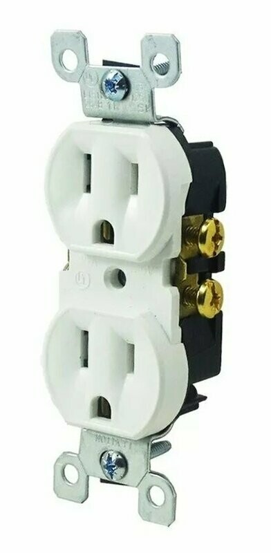 Contacto duplex 127v 15a color blanco (pack C/20pz). Contacto duplex 127v 15a color blanco (pack C/20pz).