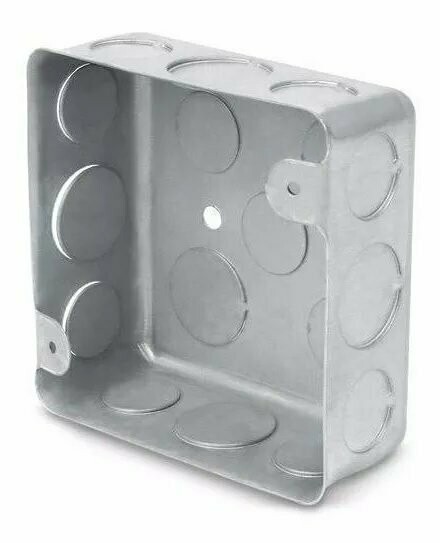 Caja cuadrada 3/4 galvanizada (pack C/100pz). Caja cuadrada 3/4 galvanizada (pack C/100pz).
