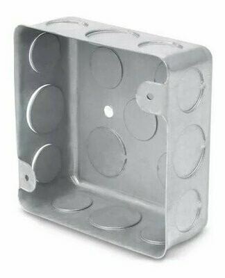 Caja cuadrada 3/4 galvanizada (pack C/100pz). Caja cuadrada 3/4 galvanizada (pack C/100pz).