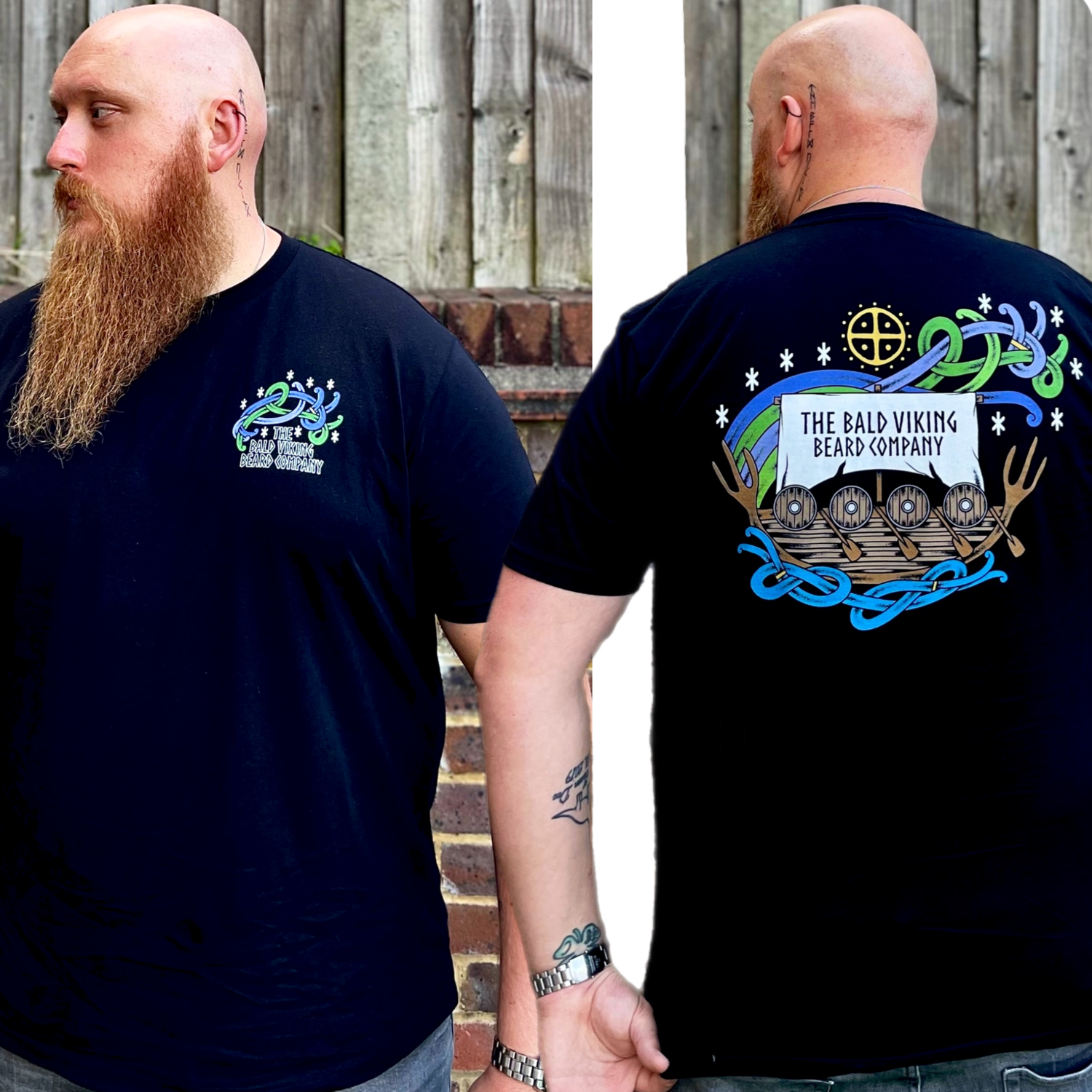 Longboat Under The Northern Lights T-Shirt