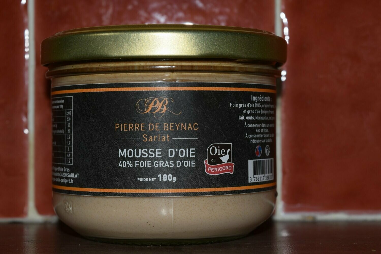 Mousse de foie gras d'oie du Périgord 40 180g